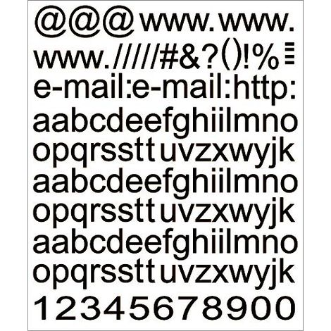 Kit Lettere Adesive Web, Nero
