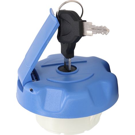 Bouchon de réservoir de carburant pour camion avec clé 7421075531 Bouchon de réservoir de carburant à joint bleu, convient aux modèles Kerax 1997-2013. (1/5)