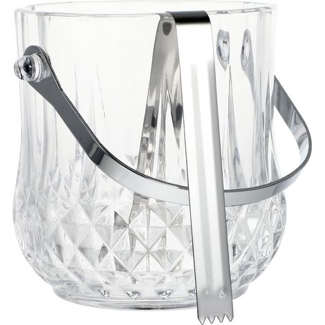 Seau à glace en verre avec pinces, pour la maison, les fêtes, les restaurants, les cafés et les bars.-AquaForge (1/5)