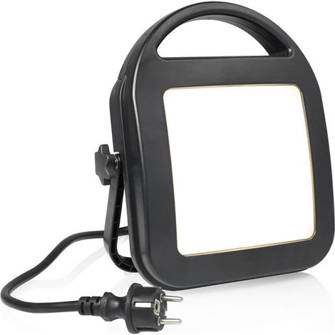 LED Baustrahler faltbar mit integrierter DuoSteckdose, 6000lm, Neutralweiß (1/4)