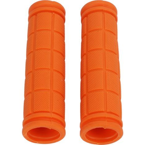 Paar rutschfeste Fahrradgriffe aus Gummi, für Mountainbikes, Rennräder und Citybikes, orange. (1/5)