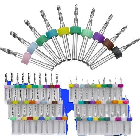 Brocas de microperforación, diámetro de 0,1 mm a 3,0 mm, material de carburo, diseño de broca helicoidal, precisión adecuada para PCB, versátil para múltiples materiales. (1/5)