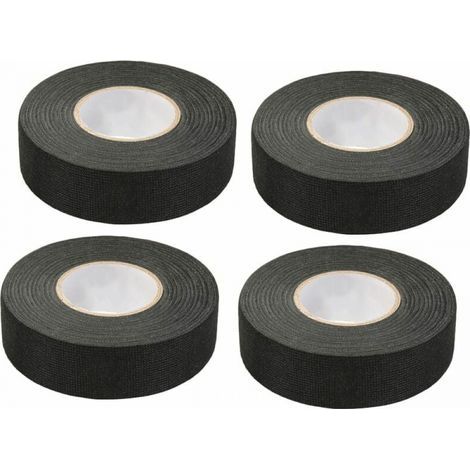 pezzi di nastro adesivo nero per auto (1,5 cm x 15 m) - Nastro in tessuto per auto, nastro adesivo ad alta temperatura, nastro nero resistente, nastro in tessuto, nastro per cablaggi auto (1/5)