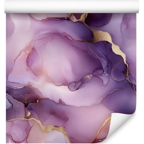 Papel pintado tinta violeta, morado, ciruela y rosa empolvado 50x1000 cm (1/5)