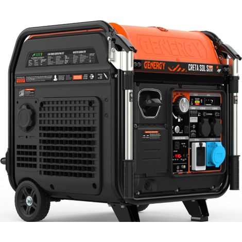 Groupe électrogène silencieux 7500W Inverter monophasé 230V – Démarrage électrique – Autonomie 16H – Réservoir 25L – Protection surcharges – Genergy (1/5)