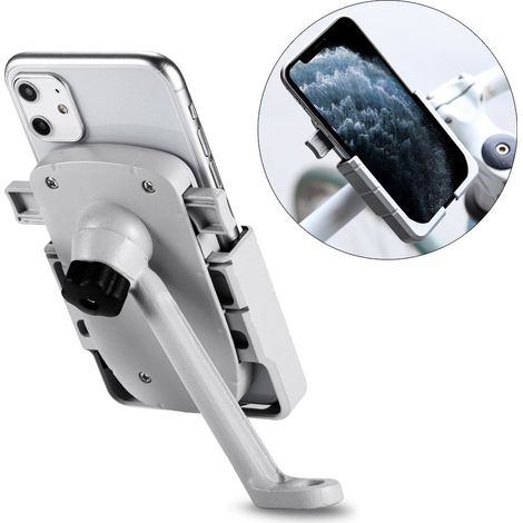 cofi1453® 360 Grad Verstellbarer Halterung Universal Fahrrad Handyhalterung Handyhalter für Rückspiegel Halter Fahrrad Smartphone Fahrradhalterung kompatibel mit Smartphones Handys in Weiß