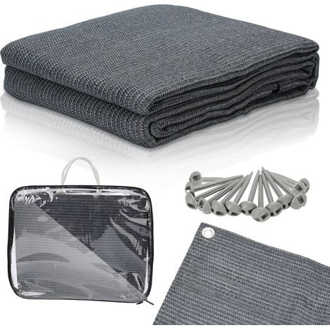 SWANEW Tappetino per tenda Tenda impermeabile da campeggio telo per tenda all'aperto telo da picnic coperta caravan ,Grigio, 300x300CM (1/5)