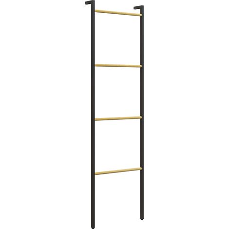 Handtuchleiter aus Bambus und schwarzem Stahl 49 x 167,5 cm MODENUIT (1/4)