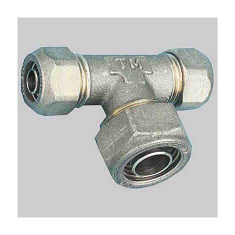 RACCORDO A TEE DOPPIO RIDOTTO PER TUBO COBRAPEX  22 x 22 x 18     TIEMME