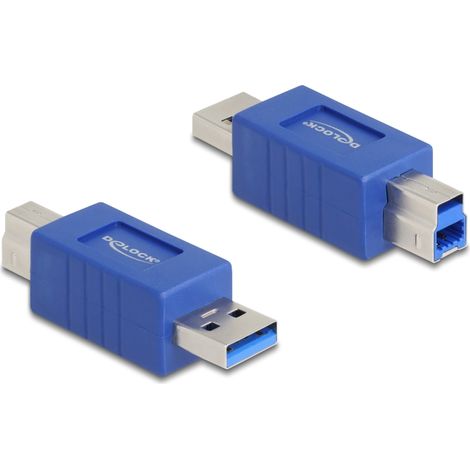 Delock Adaptador USB 5 Gbps USB Tipo-A macho a USB Tipo-B macho (cruzado)