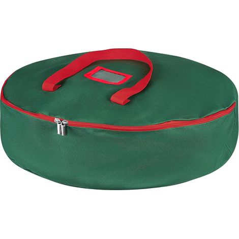 Christmas Garland and Wreath Storage Bag, Waterproof Oxford Fabric Christmas Tree Organizer Box with Window, Storage Container for Holiday Decorations (76cm, Green) (1/5)