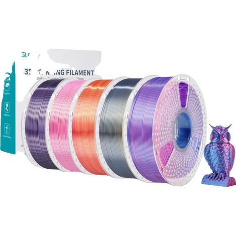 Filamento PLA PLUS effetto seta, 5 kg, atossico, diametro 1,75 mm (1/2)