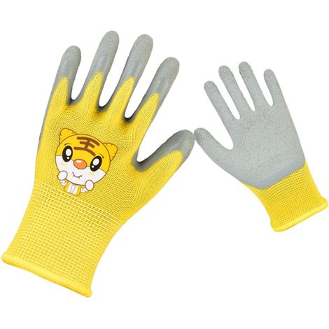 Gants De Jardinage Enfant - Caoutchouc Naturel - Antidérapants - Résistants Aux Piqures Et Aux Épines - Tailles 2XS À M - 1 Paire (1/5)