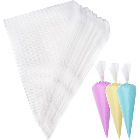 Lot de 100 Pochettes à Douille Jetables, Professionnelles, pour Décoration Pâtisserie, Gâteaux, Biscuits (1/4)