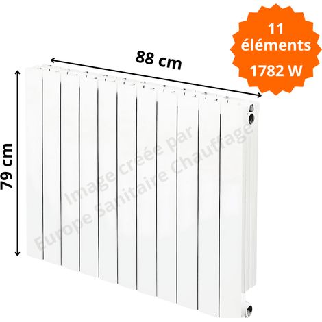 Radiateur aluminium horizontal H.79 x 88 cm VIP 700 Deville 1782 W