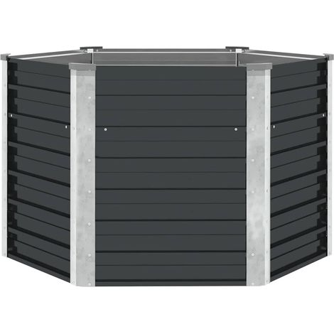Maison Exclusive - Arriate de acero galvanizado gris antracita 12 (1/5)