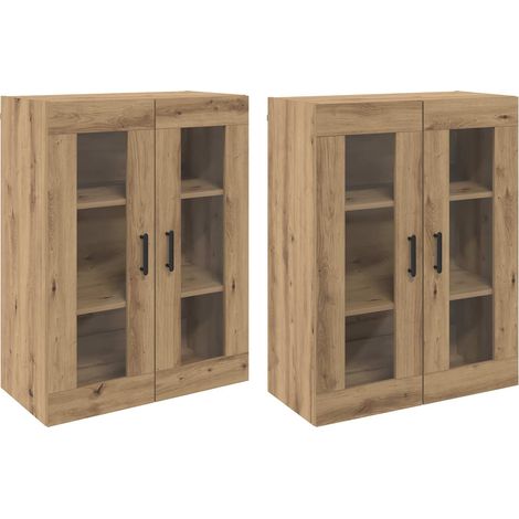 Maison Exclusive - Armadi da Muro 2 pcs rovere artigianale 69,5 x 34 x 90 cm