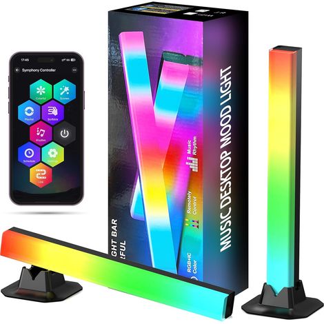 1 Barre LED RGB, Smart Light, Modes Scène, Synchronisation Musicale, App Et Télécommande, Pour TV Et Gaming