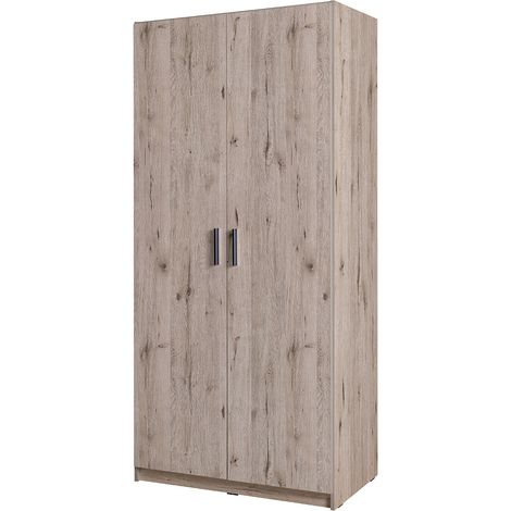 Kleiderschrank 2-türig, 92cm breit, Eiche, SELAWIK-166 (1/5)