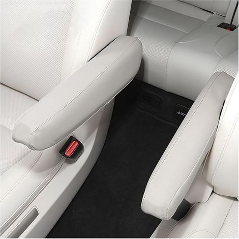 2 Pièces Housse D'accoudoir De Voiture, Couverture Cuir Microfibre D'accoudoir De Siège Avant Voiture, Couverture Pour Console Centrale D'accoudoir Voiture, Accessoires Automobiles(Blanc) (1/5)