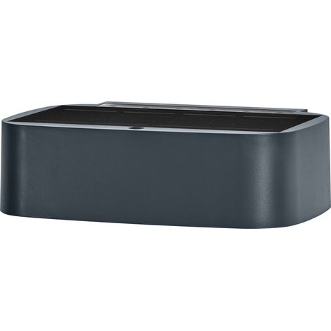 OSRAM Applique murale solaire LED  Endura Style Updown, 7,6 W, blanc chaud 3 000 K, 520 lm, capteur de lumière du jour, IP65