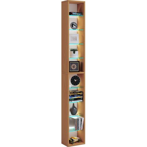 Mensola CD CD in Legno VCM  Libreria  Stoccaggio  Dimensioni A. 155 x L. 21 x T. 14 cm  Ripiano Stand - Rasato XL (Faggio) (1/2)