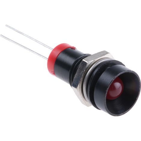 Voyant LED lumineux Rouge RS PRO, dia. 8mm, 2V c.c., IP67 ( Prix pour 1 )