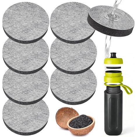 dischi filtranti di ricambio per Brita Microdisc, filtri per l'acqua Microdisc per bottiglie filtranti Brita Fill&Go, filtro a carbone attivo per la rimozione di cloro, microparticelle e impurità.