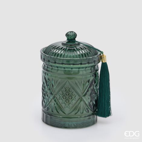 EDG Enzo De Gasperi Candela Natalizia Crystal Profumata Cardamom Snaps H18 Ø12 cm – Decorazione di Natale (1/5)