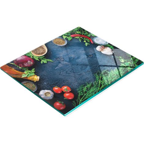 Planche décorative en verre pour servir des amuse-gueules et des légumes, en bois, 60 x 52 cm (1/5)