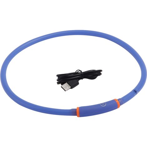 1 Collier LED Chien Rechargeable USB Bandeau Lumineux TPU Sécurité Nuit Bleu(Troisième trimestre : septembre) (1/5)