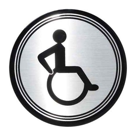 Etichetta Tonda Toilette Disabili 5 Pezzi