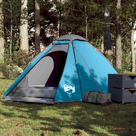 vidaXL Tente de camping à dôme 4 personnes bleu imperméable (1/5)