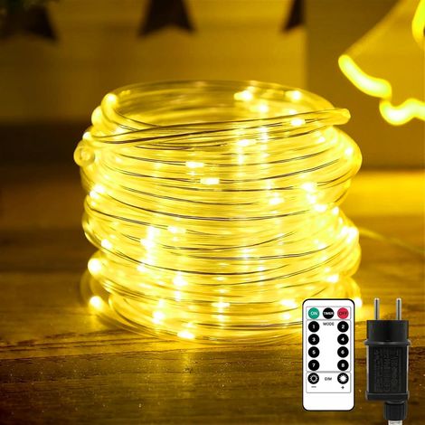 20 m LED-Lichtröhre – 200 warmweiße LEDs – flexibel und wasserdicht (IP65) – 8 Modi mit Timer – für Garten, Party, Hochzeit – Gesamtlänge: 23 Meter (1/5)