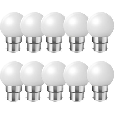 Ampoule LED B22 2W Baïonnette B22 G45 Blanc Chaud Équivalent Ampoule à Incandescence de 20W 360° Faisceau Ampoule LED B22 Non Dimmable Lot de 10 (1/5)