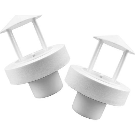 Lot de 2 protections anti-éclaboussures pour humidificateur de bassin, conception multifonctionnelle adaptée aux formations rocheuses artificielles, les anneaux flottants blancs maintiennent la surfac (1/5)
