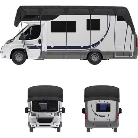 Bâche de protection UV coupe-vent pour caravane, caravane, camping-car, jardin, cour, balcon, terrasse (1/5)