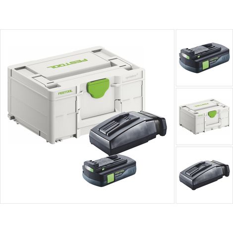 Festool Energie Set 1x BP 18 Li 3,0 C Akku 18 V 3,0 Ah / 3000 mAh Li-Ion ( 577658 ) + TCL 6 Ladegerät ( 201135 ) + Systainer