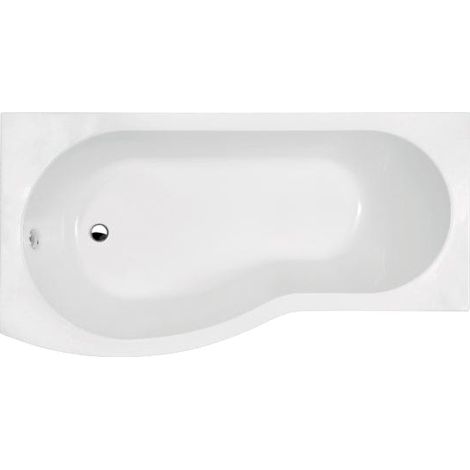 Nuie P-Shaped Shower Bath 1500mm x 700mm/850mm - Left Handed (inc Leg Set)