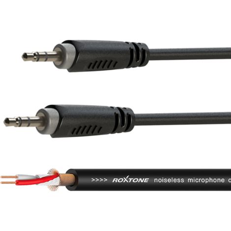 Cable de audio con conector jack estéreo de 3,5 mm / Conector jack estéreo de 3,5 mm, 3 m, Roxtone SACC240L1.5 (1/4)