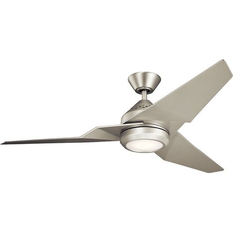 Afwerking: geborsteld nikkel Materiaal: staal Hoogte: 35cm Doorsnede: 152cm Lamptype: geïntegreerde LED Dimbaar: Ja Kelvin: 3000K Lumen: 1670 lm Gewicht: 10,7kg Wattage (max): Ventilator: Laa (1/4)