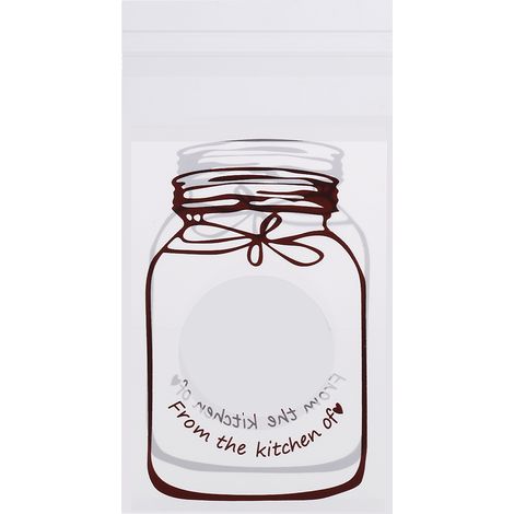 Lot de 100 sachets plastique alimentaire motif bouteille avec fenêtre, pour bonbons biscuits gâteaux, déco mariage anniversaire, 10 x 7 cm, blanc
