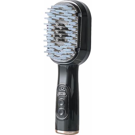 Massaggiatore elettrico per cuoio capelluto, stimola la crescita sana dei capelli con luce rossa, ricaricabile tramite USB-C, per una cura rilassante del cuoio capelluto (nero) (1/5)