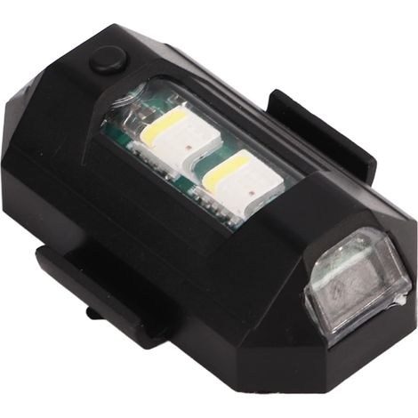 Feu de navigation de nuit Voyant d'avertissement extérieur LED Clignotant Avertissement Lumière de sécurité Moto Lumière stroboscopique pour Drone Moto ATV Vélo MNS (1/2)