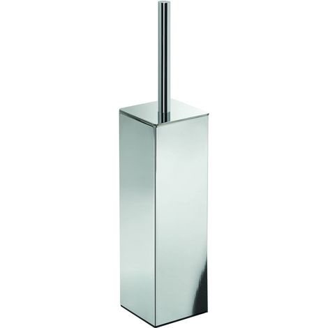 Brosse WC Chromé, Mesures et Poids : 39,7 x 8,1 x 8,1 cm et 1,56 kg, Brosse WC en Laiton, Brosse de Toilette Design, 2 Ans (1/5)