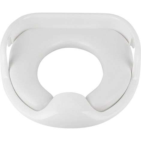 Siège de toilette pour enfants (garçons et filles) avec poignée antidérapante (blanc) (1/5)