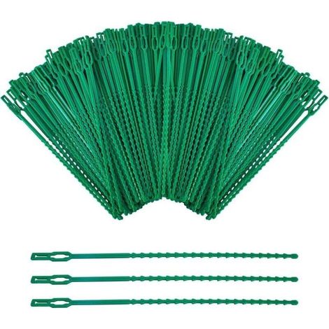 200 fascette regolabili per piante da giardino, fascette flessibili in plastica multiuso da 22 cm per fissare le viti