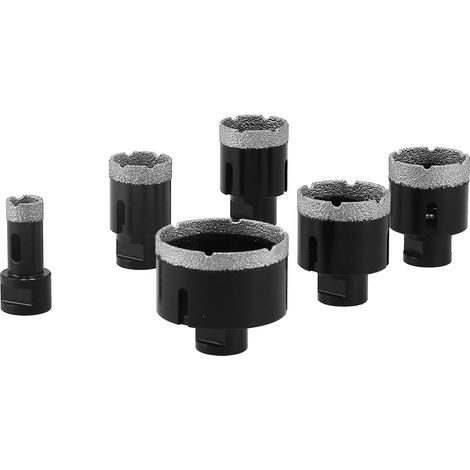 Kit de scie cloche diamantée 6 en 1 pour carrelage, outil manuel, coffret inclus, 20-68 mm, M14 (1/5)