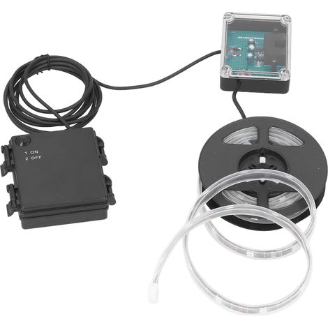 Barre lumineuse LED pour panier de basket-ball extérieur, à changement de couleur par énergie solaire et résistante à la pluie, pour une utilisation en extérieur. (1/5)