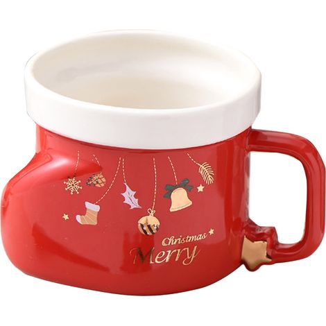 Mug De Noël - En Céramique - Avec Couvercle Globe À Neige - Pour Café Thé Chocolat Chaud - Idéal Pour Fêtes D'hiver Anniversaires - 1 Pièce (1/5)